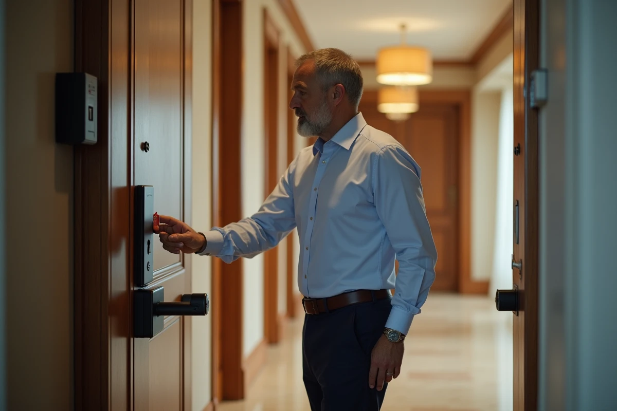 Homme utilisant sa carte d